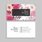 Flower business cards pink flowers