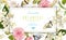 Flower butterfly horizontal banner