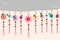 Flower Chinese effect colorful hang horizontal