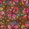 Flower circle fashion seamless pattern