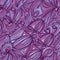 Flower circle purple line seamless pattern