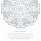 Flower circular background. Mandala. Stylized lace ornament. Indian floral ornament. Beautiful lacy white tablecloth, doily.