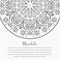 Flower circular background. A stylized drawing. Mandala. Stylized lace ornament. Indian floral ornament.