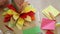 Flower colored paper handmade origami