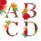 Flower colorful alphabet.