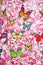 Flower and colourful butterfly background