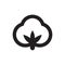 Flower cotton icon symbol vector