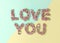 Flower creative Spring concept of love you sign. Showing love on pastel background