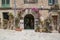 Flower decorated facade picturesque Valldemossa