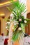 Flower decoration of wedding banquet hall interior