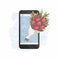 Flower delivery mobile app - modern vector illustration
