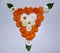 Flower design with marigold, chrysanthemum flower