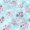 Flower digital print pattern background