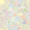 Flower drawing pastel color seamless pattern