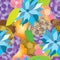 Flower fabric colorful seamless pattern