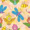 Flower Fairy Seamless Pattern