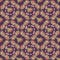 Flower and feather wreath seamless pattern with purple background