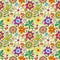 Flower Fill Colorful Seamless Pattern