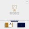 Flower floral line beauty premium simple logo template