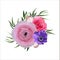 Flower Floral Vintage Pink Garden Rose Ranunculus Flowers button