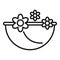 Flower foot bath icon outline vector. Water spa