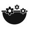 Flower foot bath icon simple vector. Water spa