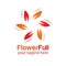 Flower full logo design template