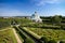 Flower garden with Rotunda in Kromeriz. Charming late Renaissance Italian garden