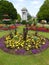 Flower garden and war memorial