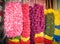 Flower garlands for Hinduism and Buddhism religious ceremony,