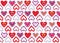 Flower hearts background design