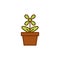 Flower home plant flat symbol icon illustration