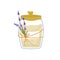 Flower lavender honey isolated on white background