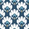 Flower leafs seamless pattern