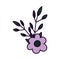 Flower leaves foliage nature decoration icon