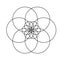 flower of life. Scared Geometry Vector Design Elements. This religion, philosophy, and spirituality symbols.