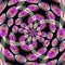 Flower of life seed summer vibrant mandala in wine and pink fuchsia