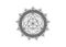 Flower of Life symbol Sacred Geometry. Lotus round Logo icon  Geometric mystic mandala of alchemy esoteric Seed of life. Vector