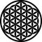 Flower of Life Vector black and outline