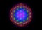 Flower of Life, Yantra Mandala, Metatron cube, Sacred Geometry. Bright glowing spectrum psychedelic colored symbol of harmony