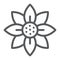 Flower line icon, blossom and flora, floral sign, vector graphics, a linear pattern on a white background.