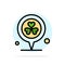 Flower, Location, Pin, Heart Abstract Circle Background Flat color Icon