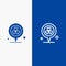 Flower, Location, Pin, Heart Line and Glyph Solid icon Blue banner Line and Glyph Solid icon Blue banner