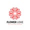 Flower Love Mandala Modern Logo Icon Design Vector Illustration