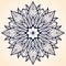 Flower Mandala. Ethnic pattern. Round Mandala of lines. Vector i