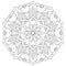 Flower mandala with hearts. Coloring page for Valentine`s