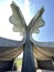 The Flower Memorial in Jasenovac or monument Stone Flower monument in the concentration camp memorials - Croatia