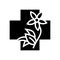flower natural homeopathy medicine glyph icon vector illustration