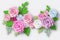 Flower paper style, colorful rose, paper craft floral, 3d rendering, with clipping path.