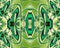 Flower pattern in fractal design. Green and Beige palette. Computer generated graphics.